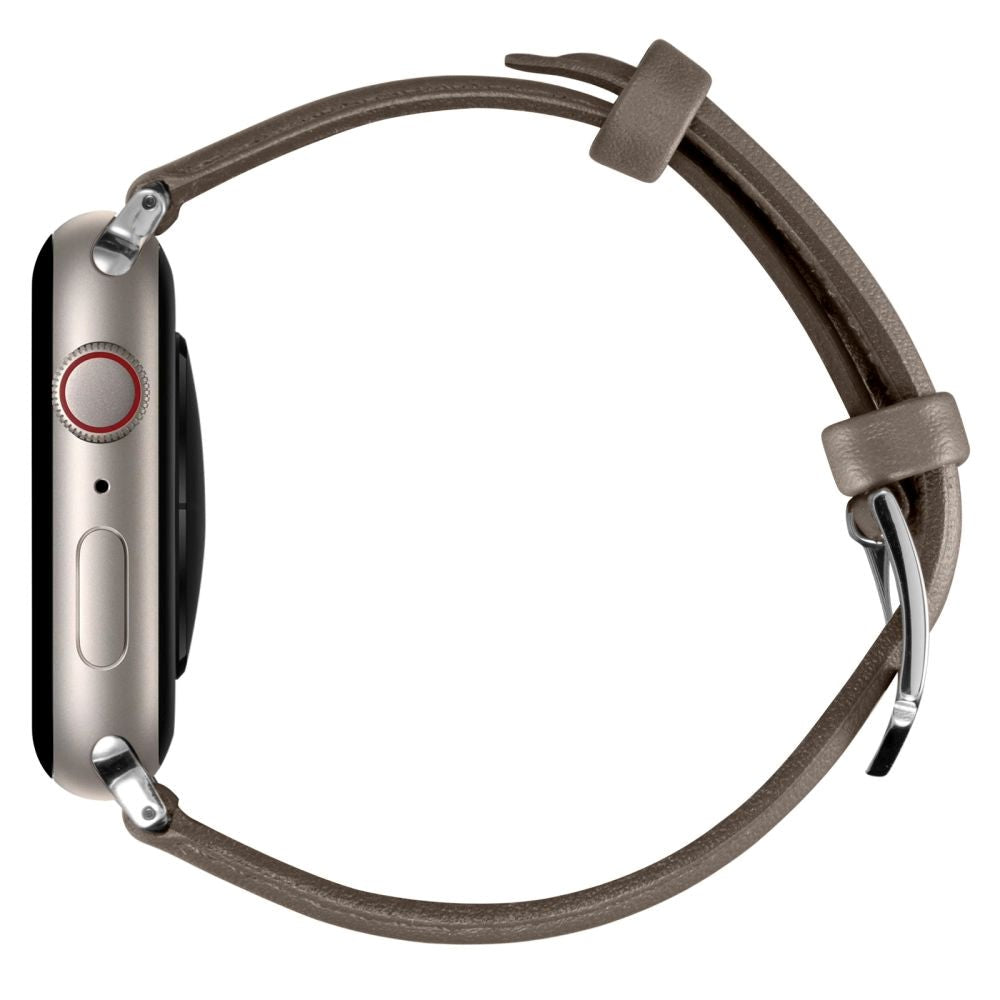 Apple Watch (38/40/SE/41/42mm)  Cyrill Reim i Ekte Skinn - Klassisk Utseende - Grå