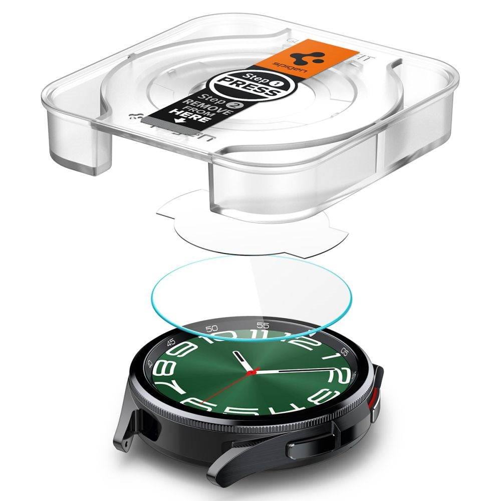 Samsung Galaxy Watch 6 Classic (47mm) Spigen EZ Fit GLAS.tR Skjermbeskytter - 2 stk - Gjennomsiktig