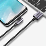 Ugreen 18W Vinklet USB-A til USB-C Kabel - 2 Meter - Svart