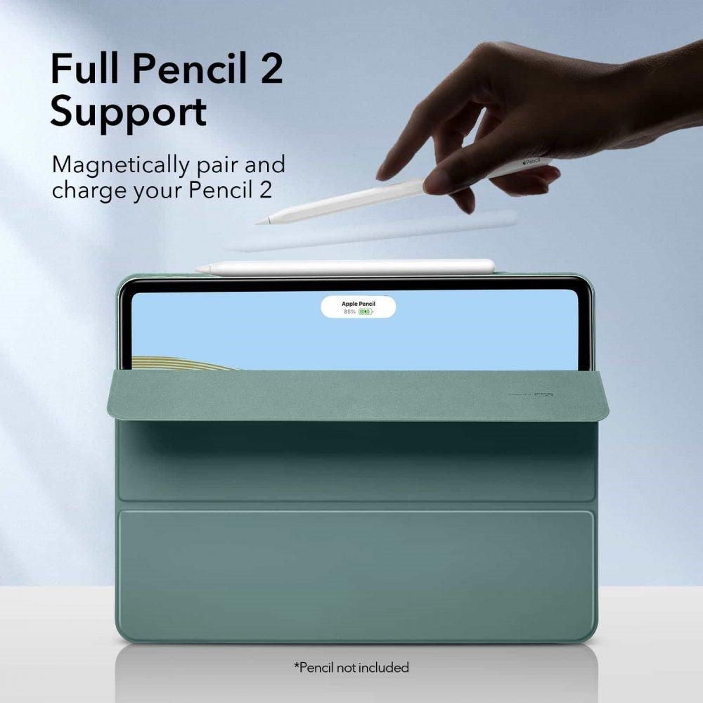 iPad Pro 11" (2022 / 2021 / 2020 / 2018)  ESR Rebound Deksel Med Apple Pencil Holder - Forest Green