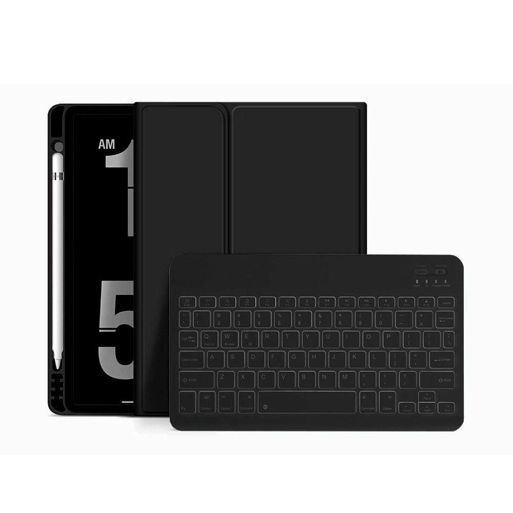 iPad 10.9" (2022) Tech-Protect Keyboard Deksel Med Pencil Holder - Engelsk Layout - Svart