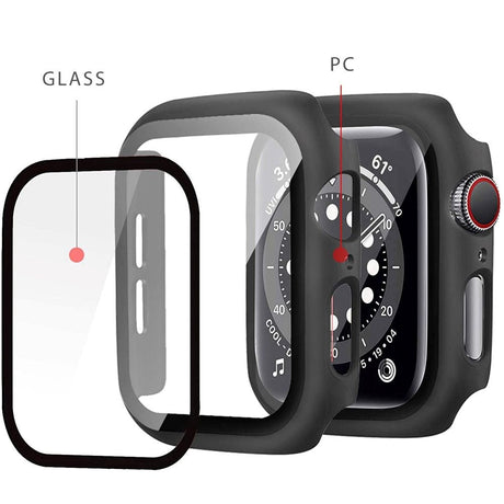 Apple Watch Tech-Protect DEFENSE360 Smartwatch-deksel med skjermbeskytter -SE/6/5/4 (44mm) - svart