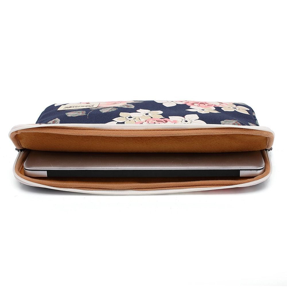 Canvaslife Flower MacBook 13" / PC 13" Sleeve (35 x 25 cm) - Dark