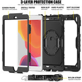 iPad 10.2" (2021 / 2020 / 2019) Tech-Protect Solid360 Case m. Skjermfilm & Skulderstropp Svart