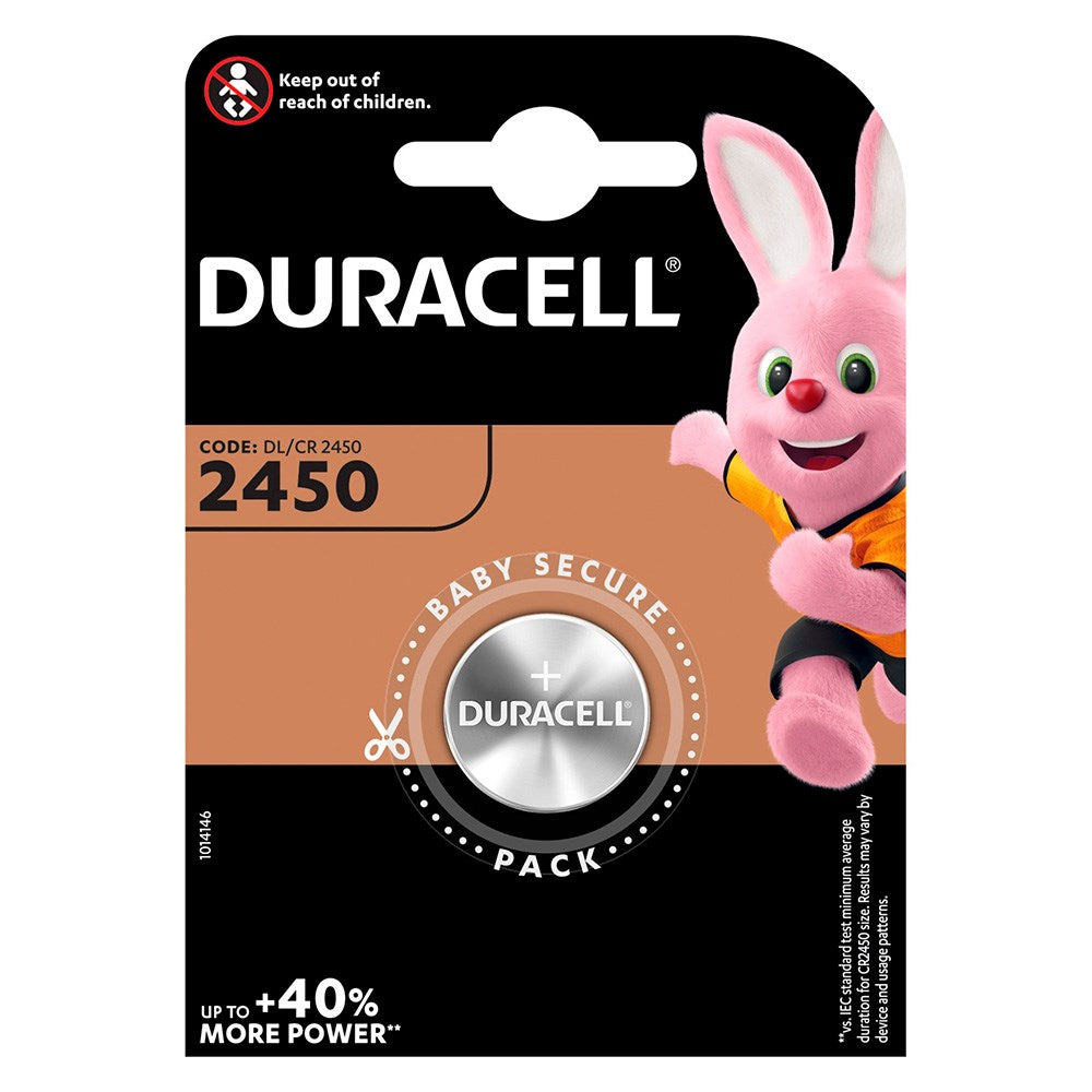 Duracell CR2450 Lithium Knappcellebatteri - 1 stk