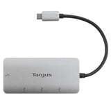 Targus USB-C Hub m. 4x USB-A - Sølv