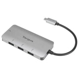 Targus USB-C Hub m. 4x USB-A - Sølv