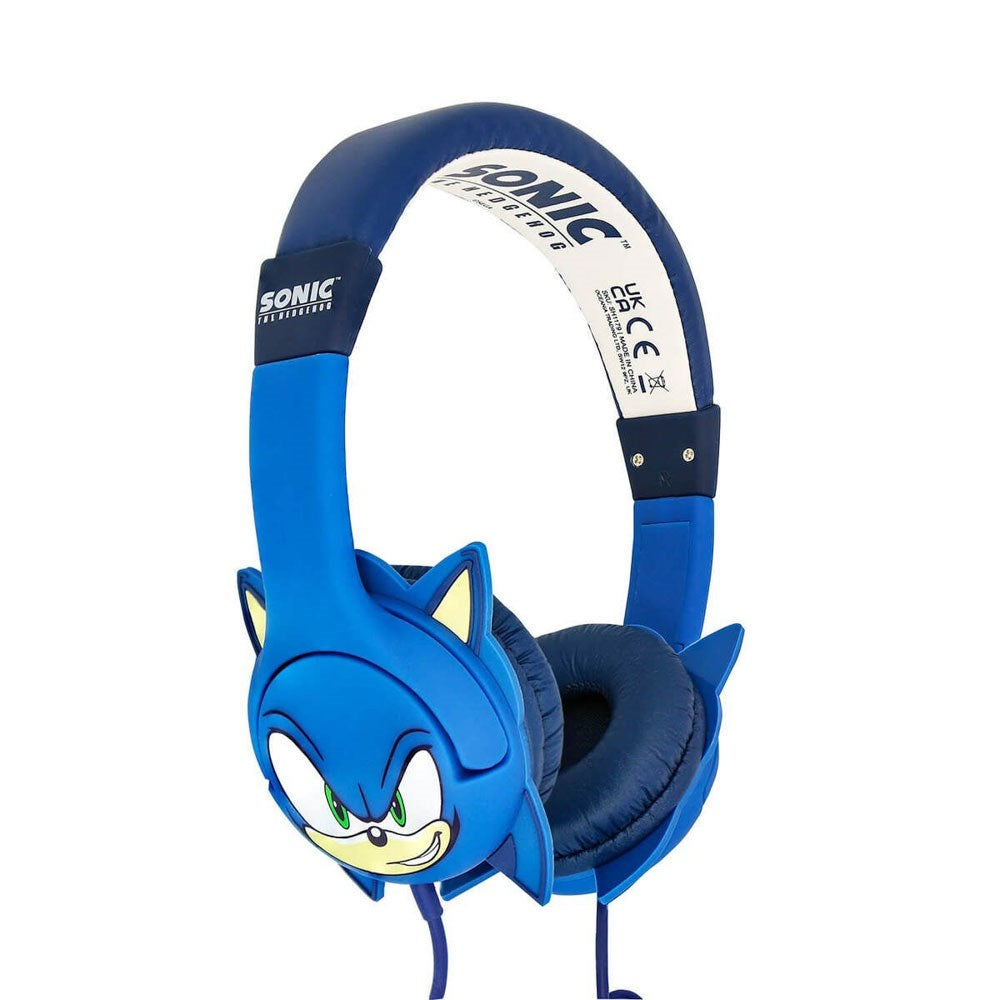 SONIC the Hedgehog OTL On-Ear Hodetelefoner for Barn med 3D-Ører – Maks. 85dB - Blå