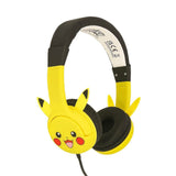 Pikachu OTL On-Ear Hodetelefoner for Barn med 3D-Ører – Maks. 85dB - Gul