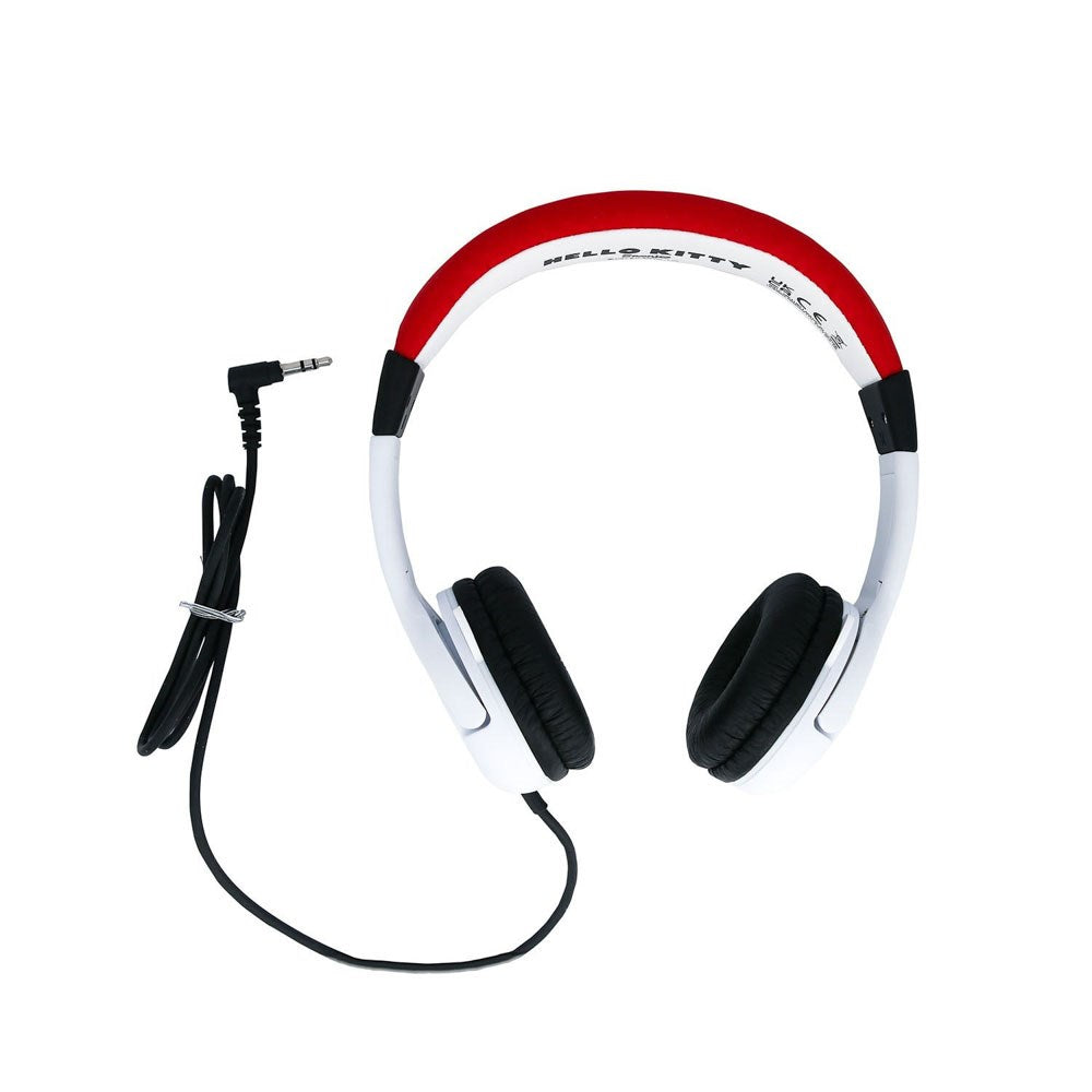 Hello Kitty OTL On-Ear Hodetelefoner for Barn med 3D-Ører – Maks. 85dB - Hvit / Rød