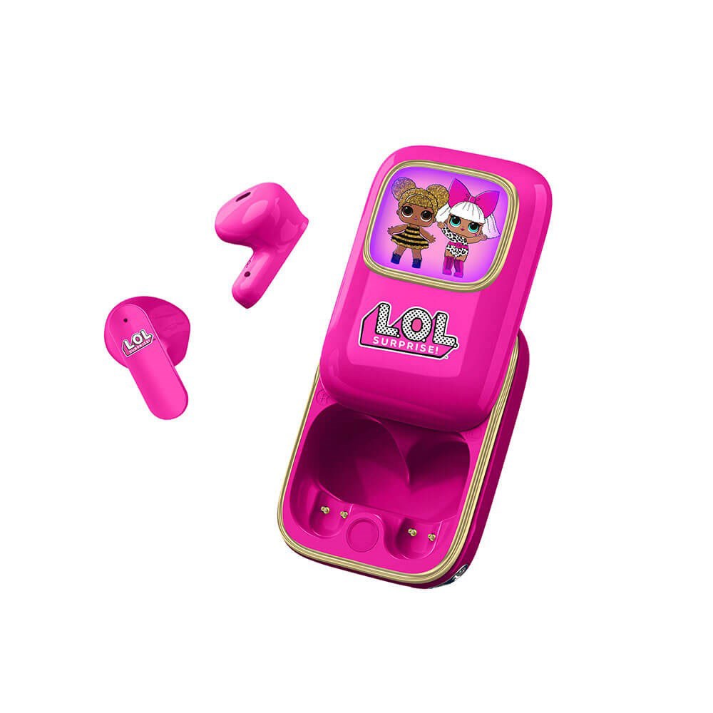 L.O.L. Surprise OTL True Wireless In-Ear Hodetelefoner med Skyvbart Ladeetui - Rosa