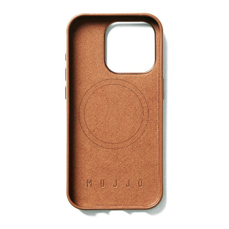 Mujjo iPhone 15 Pro Leather Deksel - MagSafe Kompatibel - Brun