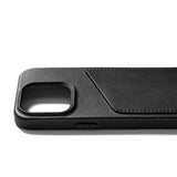 Mujjo iPhone 15 Pro Leather Wallet Deksel - MagSafe Kompatibel - Svart