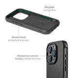 Mujjo iPhone 15 Pro Max Leather Shield Cover - MagSafe-Kompatibel - Svart