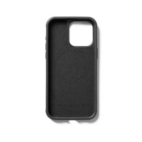 Mujjo iPhone 15 Pro Max Leather Shield Cover - MagSafe-Kompatibel - Svart