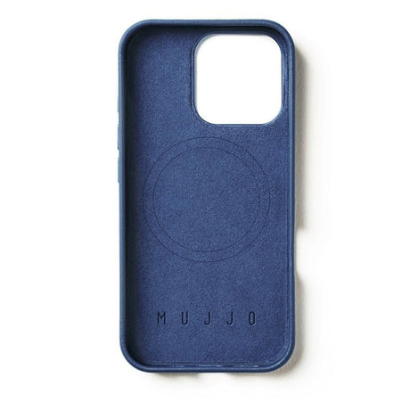 Mujjo iPhone 16 Pro Leather Deksel - MagSafe Kompatibel - Blå