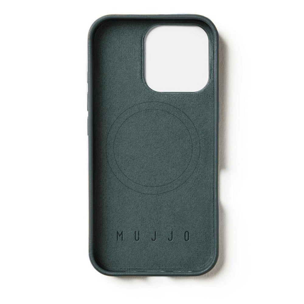 Mujjo iPhone 16 Pro Leather Deksel - MagSafe Kompatibel - Grønn