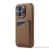 Mujjo iPhone 16 Pro Leather Wallet Deksel - MagSafe Kompatibel - Brun