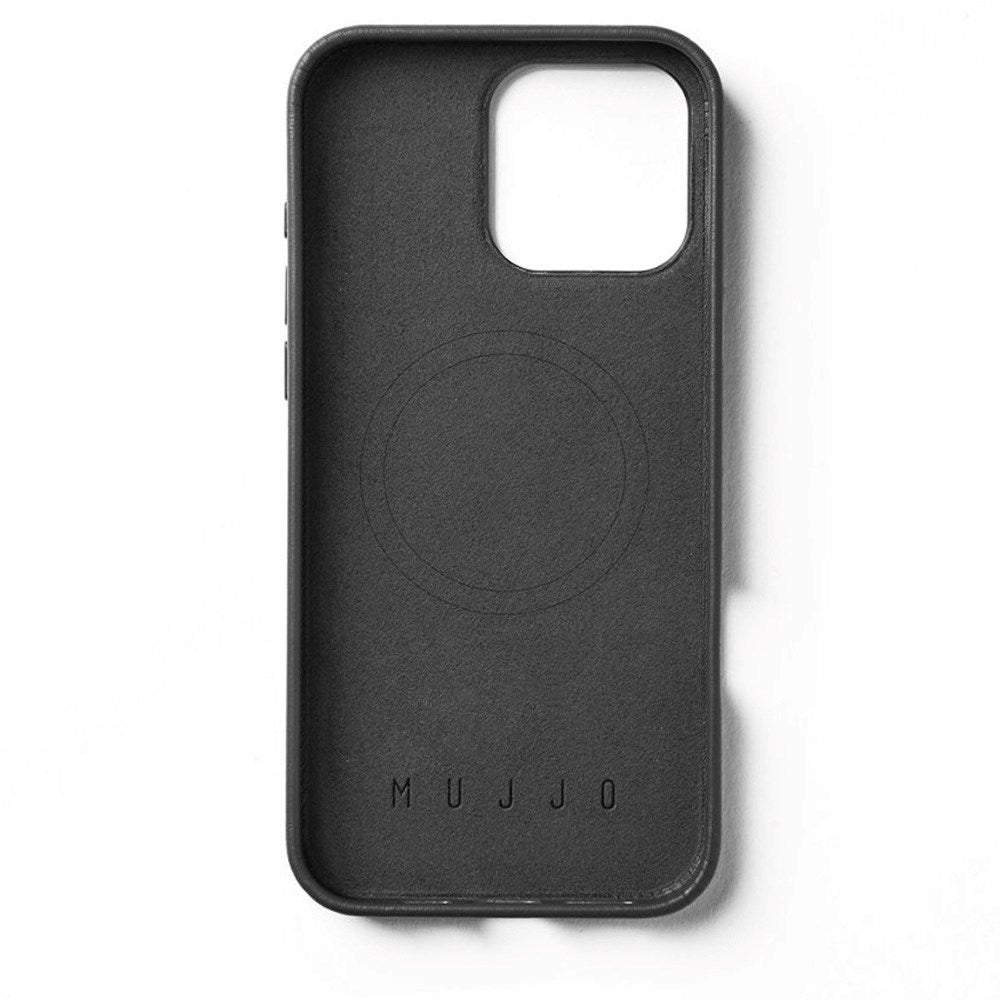 Mujjo iPhone 16 Pro Max Leather Deksel - MagSafe Kompatibel - Svart