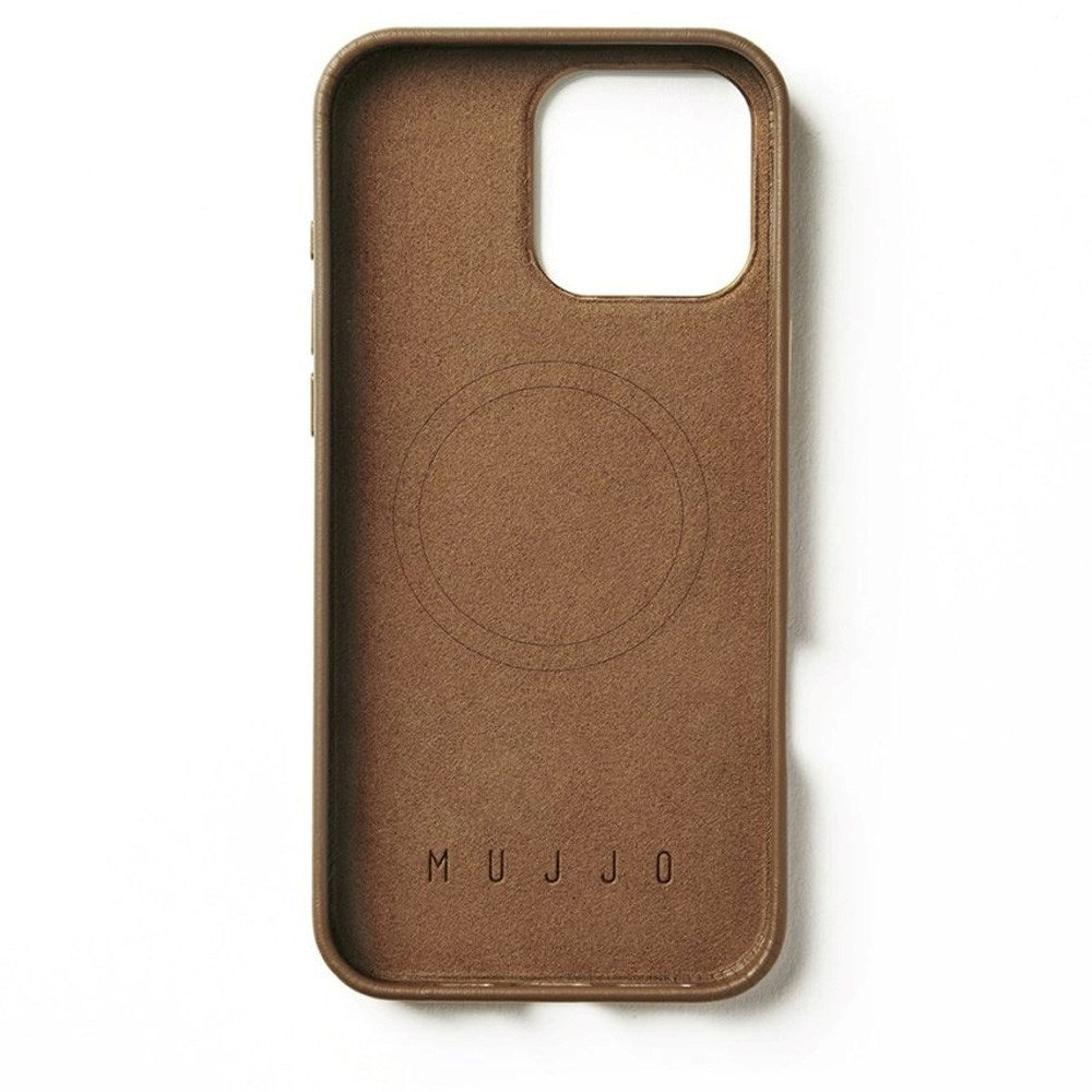 Mujjo iPhone 16 Pro Max Leather Deksel - MagSafe Kompatibel - Tan