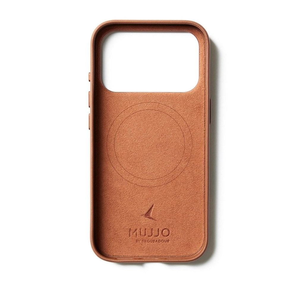 Mujjo iPhone 17 Pro Wallet Leather Case - MagSafe Kompatibel - Tan