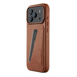 Mujjo iPhone 17 Pro Max Wallet Leather Case - MagSafe Kompatibel - Tan