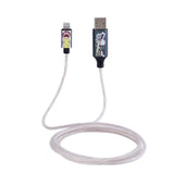 Rick & Morty Light Up 10W USB-A til Lightning Kabel 1.2 Meter - Svart / Multi