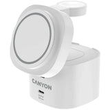 Canyon WCS-205 15W Qi2 2-i-1 Trådløs Lader - MagSafe Kompatibel - Hvit