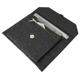 4smarts MacBook 13" (34 x 23,5 x 3 cm) Sleeve Ullfilt - Svart