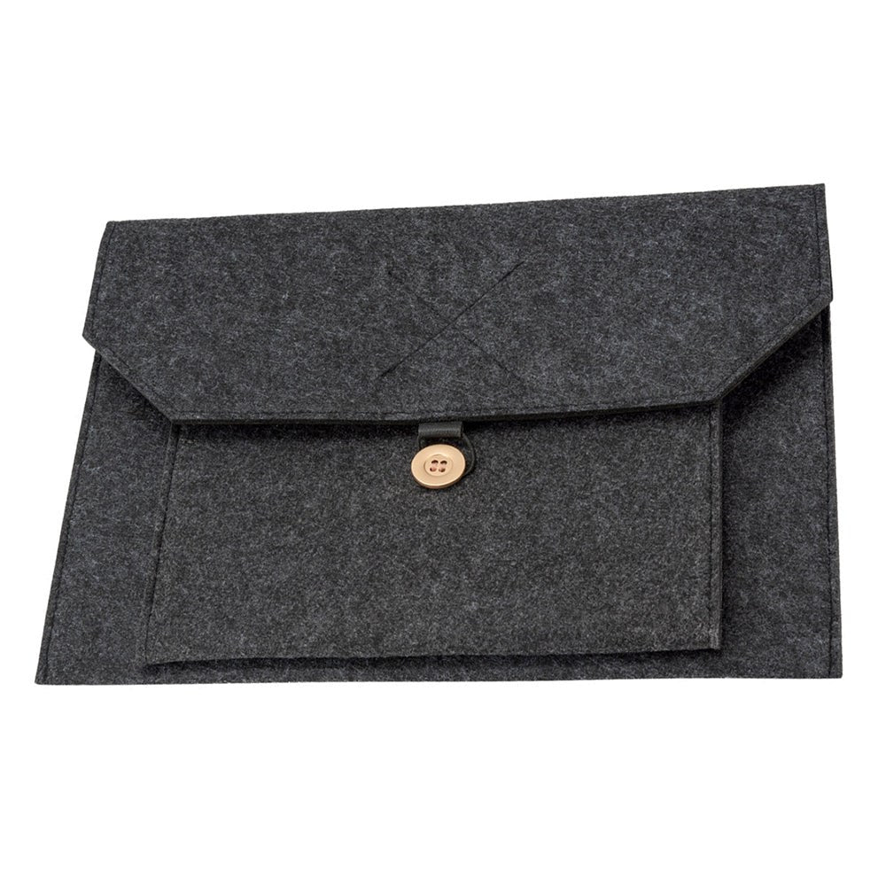 4smarts MacBook 13" (34 x 23,5 x 3 cm) Sleeve Ullfilt - Svart