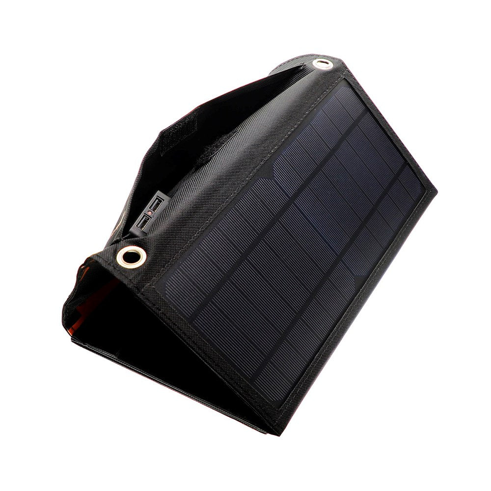 4Smarts VoltSolar Solar Lader 21W med 2x USB-A Port - Svart