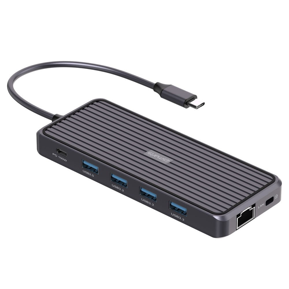 4smarts SmartDock 11-i-1 USB-C Docking Station - 100W - Svart