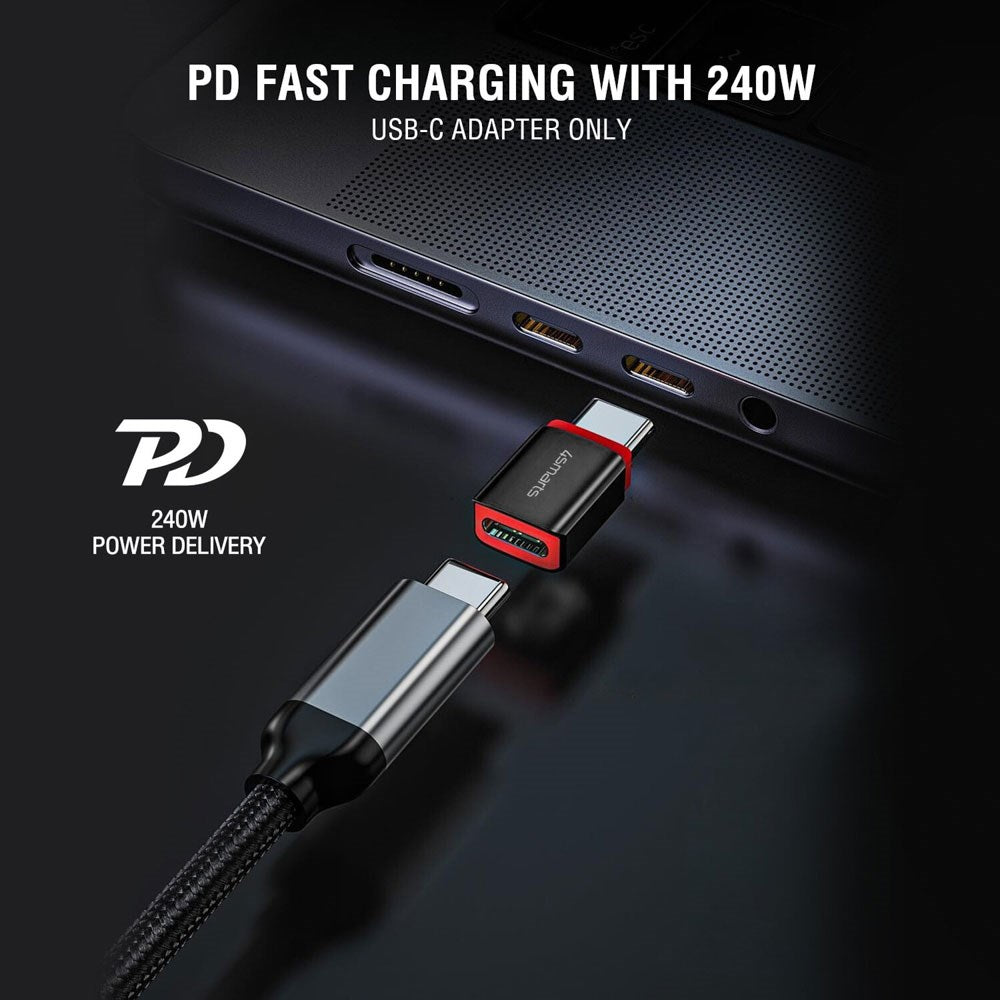 4smarts USB-C til USB-A / USB-C Data Blocker Adapter Sett - 2 stk - Svart