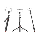 4smarts 360 AI Tripod Selfie Stick m. Ansiktssporing & Fjernkontroll - Svart