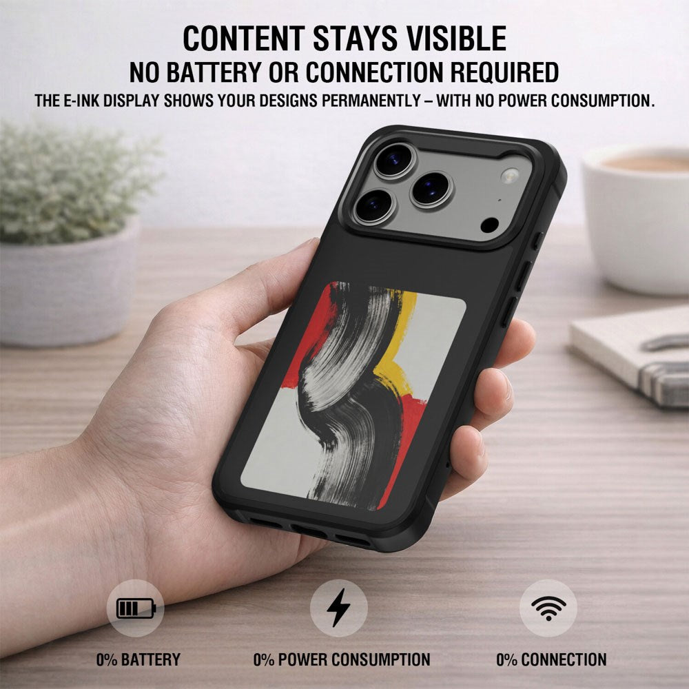 iPhone 17 Pro 4smarts E-Ink Deksel - MagSafe Kompatibel - Svart