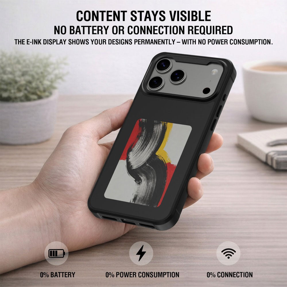 iPhone 17 Pro Max 4smarts E-Ink Deksel - MagSafe Kompatibel - Svart