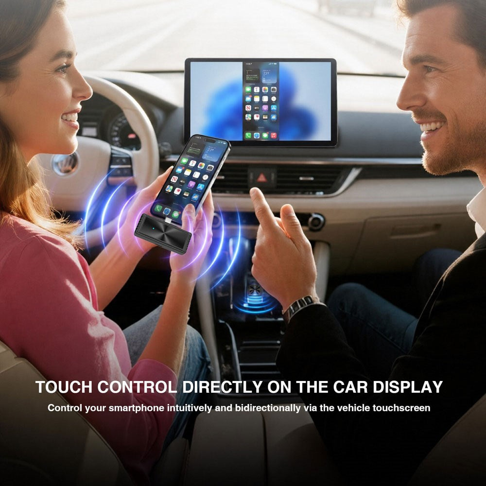 4Smarts Trådløs Adapter m. Skjermspeiling for Apple CarPlay & Android Auto - Svart