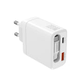 Vegglader PD (Power Delivery) 65W 4smarts Jojo m. USB-C og USB-A - Hvit