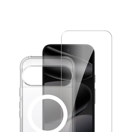 Google Pixel 11 / 11 Pro / 10 / 10 Pro / 9 / 9 Pro 4Smarts 360° Protection Set m. Deksel & Skjermbeskyttelsesglass - Qi2 Kompatibel - Gjennomsiktig