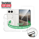 iPhone Duo 4Smarts 360° Protection Set m. Deksel & Skjermbeskyttelsesglass - MagSafe Kompatibel - Gjennomsiktig