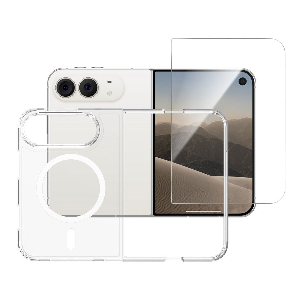 iPhone Duo 4Smarts 360° Protection Set m. Deksel & Skjermbeskyttelsesglass - MagSafe Kompatibel - Gjennomsiktig