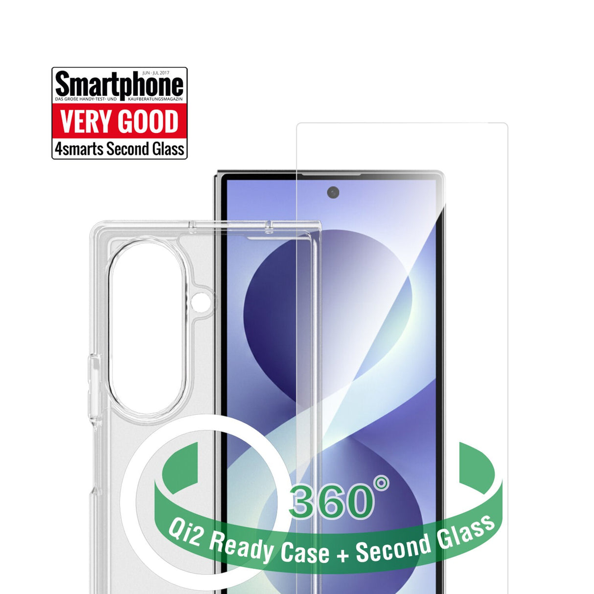 Samsung Galaxy Z Fold8 Ultra 4Smarts 360° Protection Set m. Deksel & Skjermbeskyttelsesglass - Gjennomsiktig