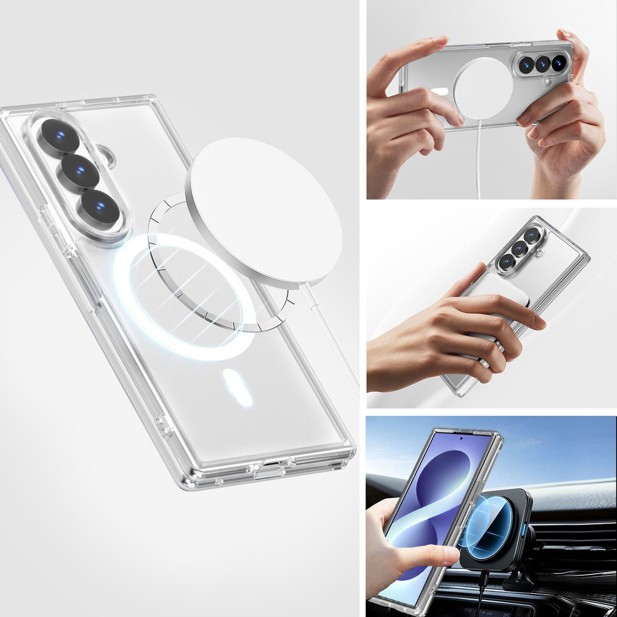 Samsung Galaxy Z Fold8 Ultra 4Smarts 360° Protection Set m. Deksel & Skjermbeskyttelsesglass - Gjennomsiktig