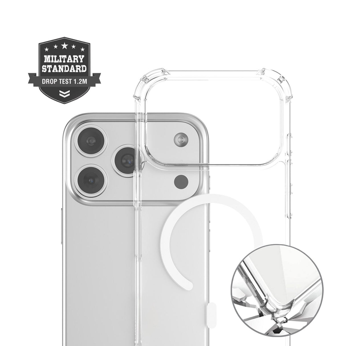iPhone 18 Pro Max / 17 Pro Max 4Smarts IBIZA Hybrid Deksel - MagSafe Kompatibel - Gjennomsiktig