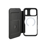 iPhone 18 Pro Max / 17 Pro Max 4smarts Urban Pro Flip Deksel - MagSafe Kompatibel - Gjennomsiktig / Svart