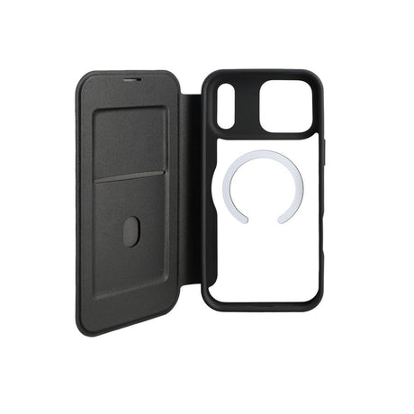 iPhone 18 Pro Max / 17 Pro Max 4smarts Urban Pro Flip Deksel - MagSafe Kompatibel - Gjennomsiktig / Svart