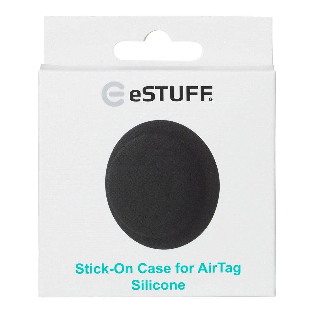 eSTUFF AirTag Stick-On Silikondeksel - Svart