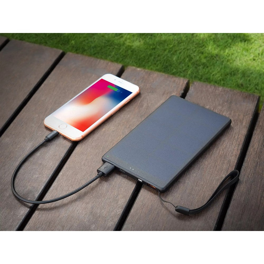 Sandberg Urban Solcelle Powerbank 18W - 2x USB-A QC 3.0 / USB-C (PD) - 10.000 mAh - Svart