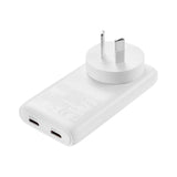 Sandberg 4-i-1 65W Reiselader m. 2x USB-C – EU / UK / AUS - Hvit