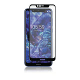 Nokia 5.1 Plus PANZER Premium Herdet Glass Skjermbeskytter med Svart Ramme - Full Fit